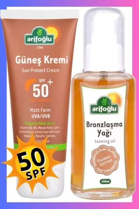 Güneş Kremi 50spf + Bronzlaşma Yağı 100ml