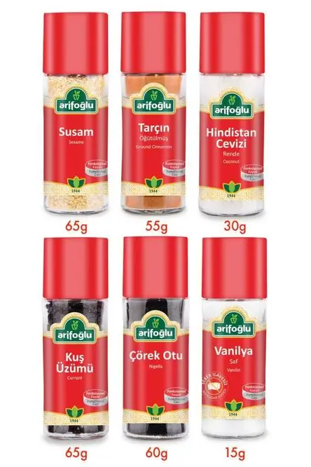Spice Set Glass 6 Pcs (for Desserts, Pastries) - 1